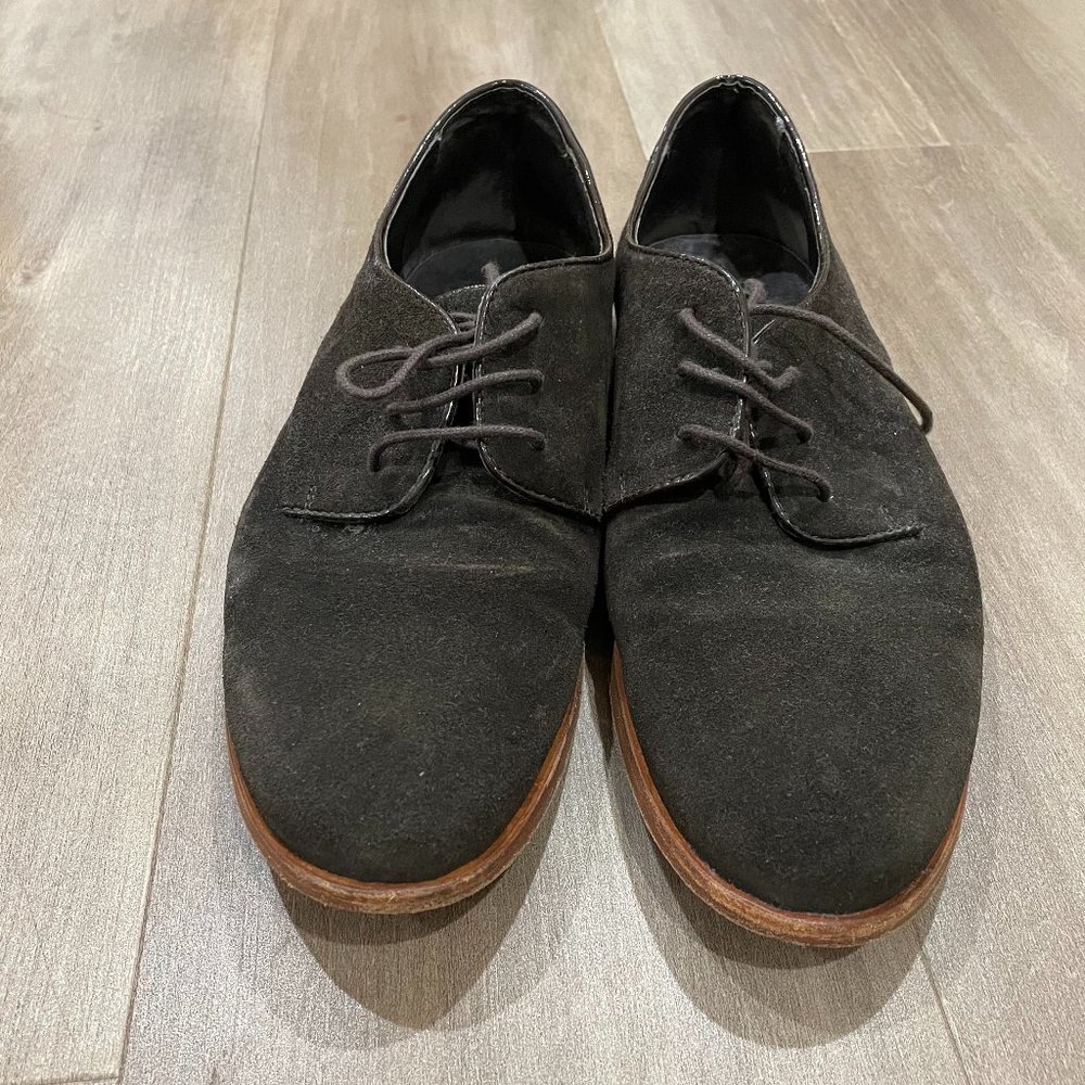 OPENING CEREMONY Brown Suede Derby Oxford Low Profile Shoes sz 43